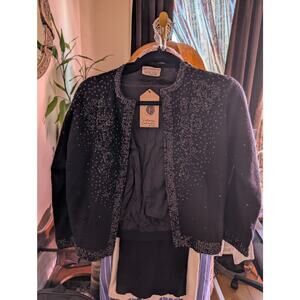 Vintage Sequined Angora Cashmere sweater S